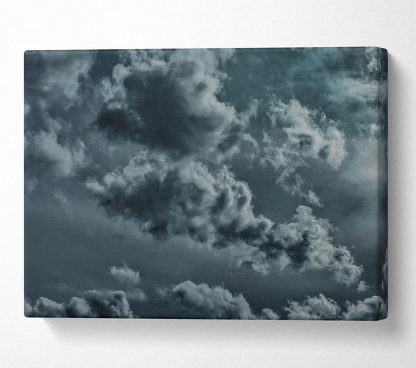  A Canvas Print of Teal Storm Clouds Canvas Art