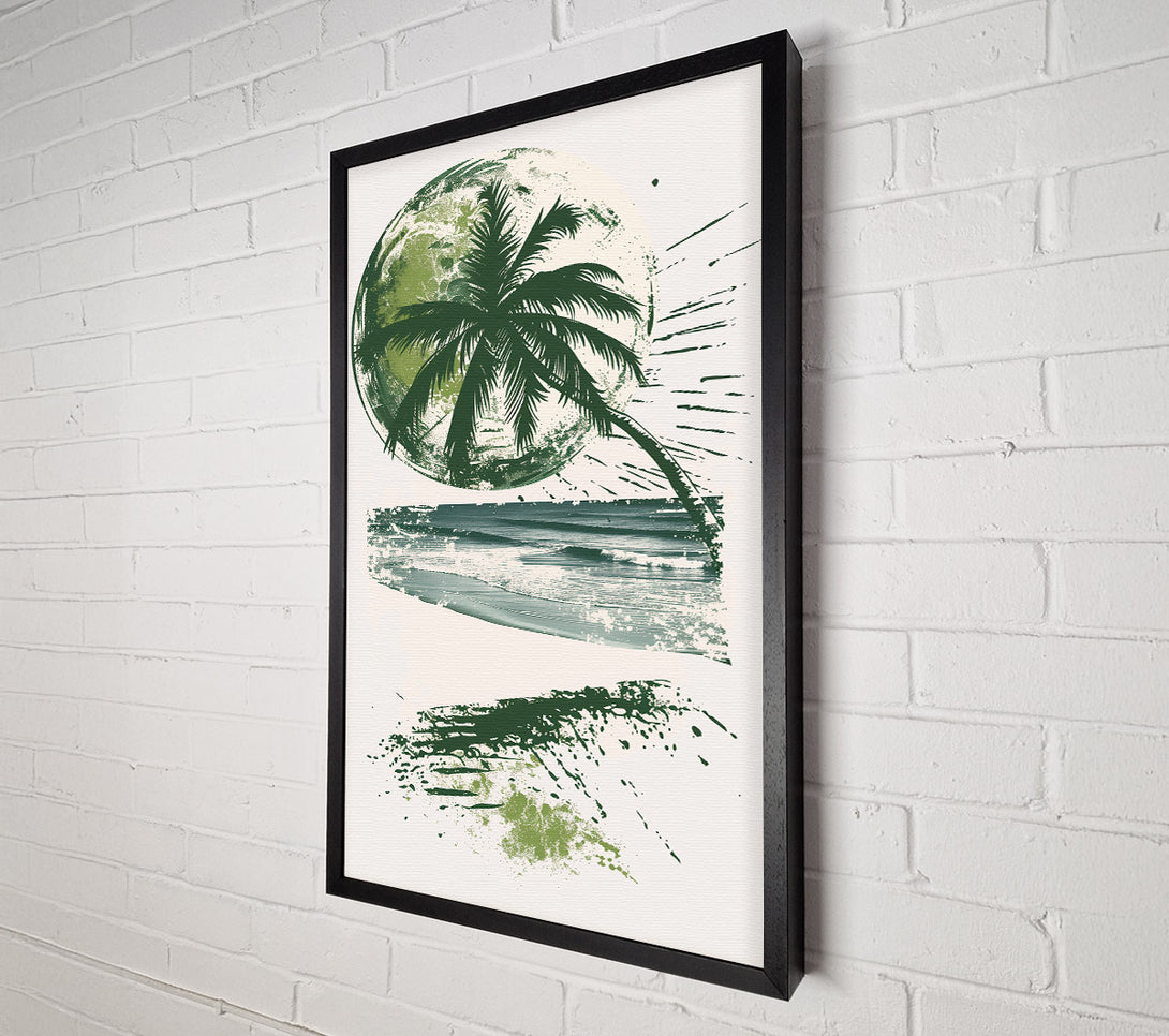  A Canvas Print of Green Palm Sunset Canvas Art
