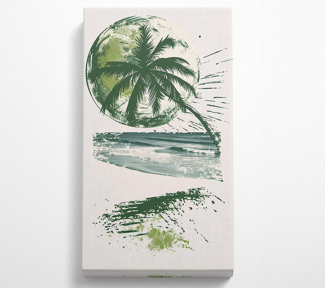  A Canvas Print of Green Palm Sunset Canvas Art