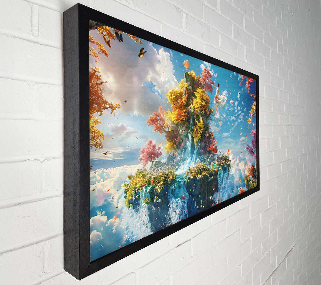 A Canvas Print of Azure Dreamland Falls Canvas Print
