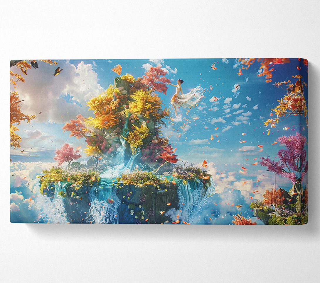  A Canvas Print of Azure Dreamland Falls Canvas Print