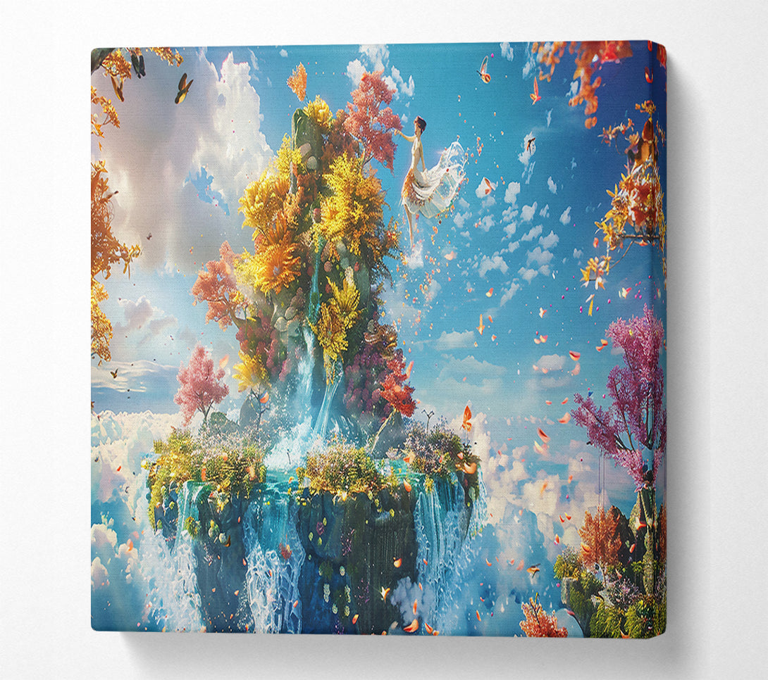  A Canvas Print of Azure Dreamland Falls Canvas Print