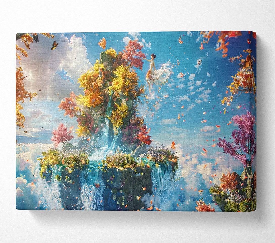  A Canvas Print of Azure Dreamland Falls Canvas Print