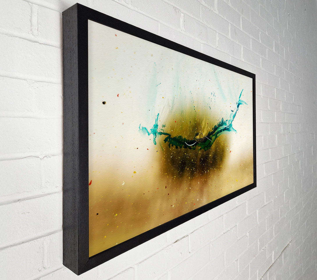  A Canvas Print of Golden Teal Splash Canvas Print