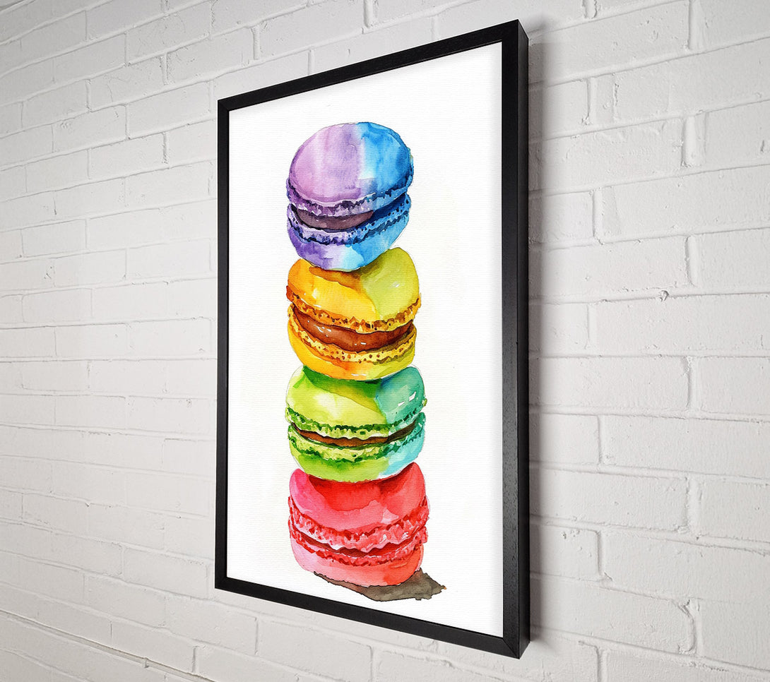  A Canvas Print of Colourful Macarons Canvas Wall Art