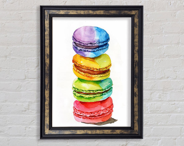 Colourful Macarons Framed Print