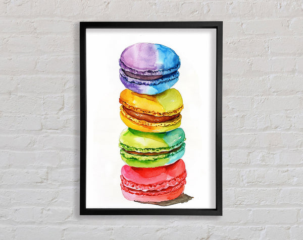 Colourful Macarons Framed Print