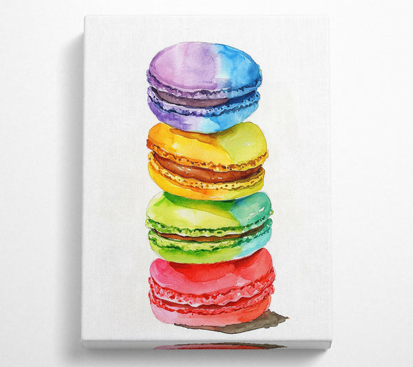  A Canvas Print of Colourful Macarons Canvas Wall Art