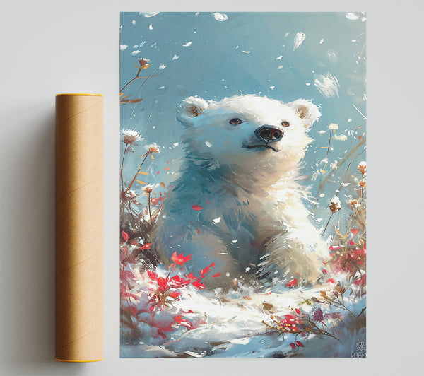 White Cub In Bloom. Giclee Print