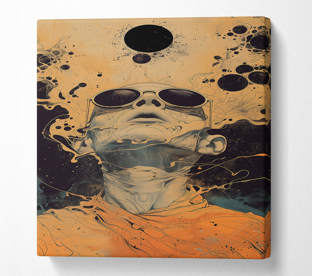  A Canvas Print of Golden Cosmic Gaze Canvas Art