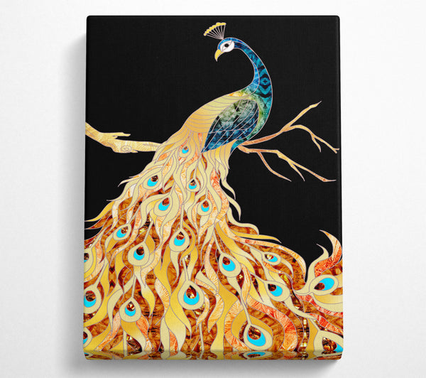  A Canvas Print of Colourful Peacock Canvas Print