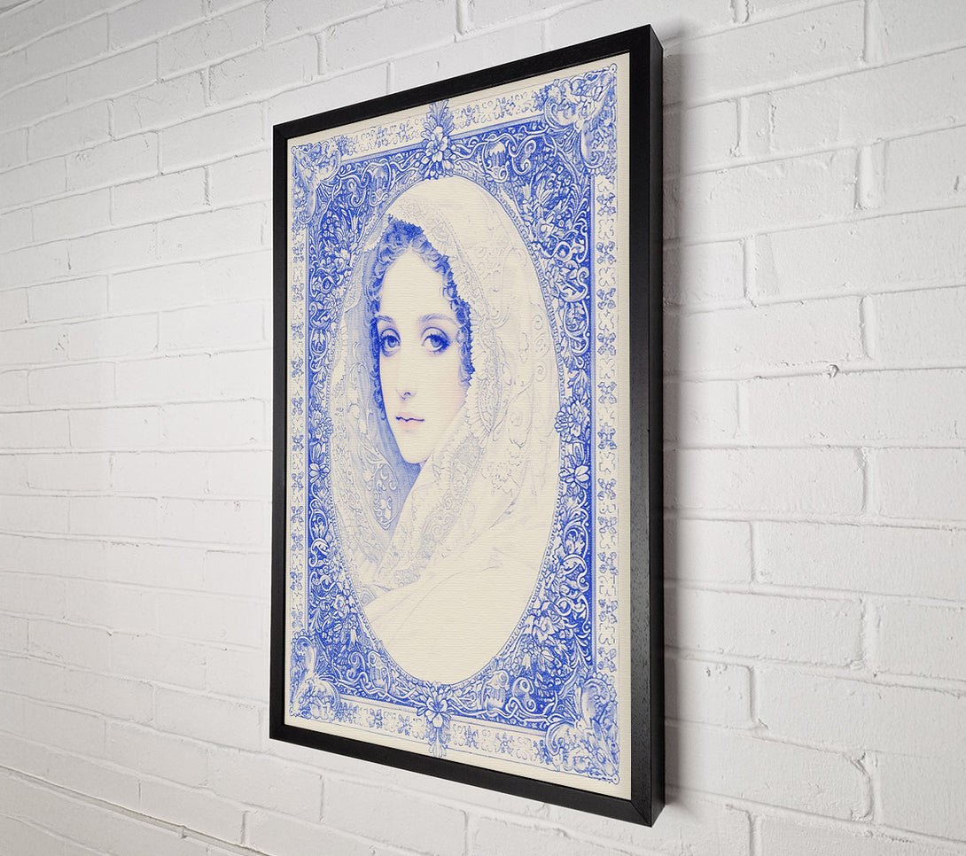  A Canvas Print of Cerulean Veil Portrait Canvas Art