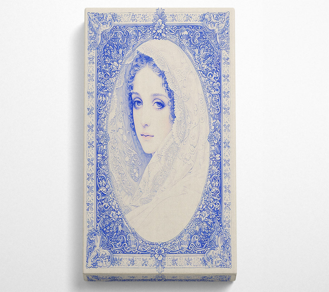 A Canvas Print of Cerulean Veil Portrait Canvas Art