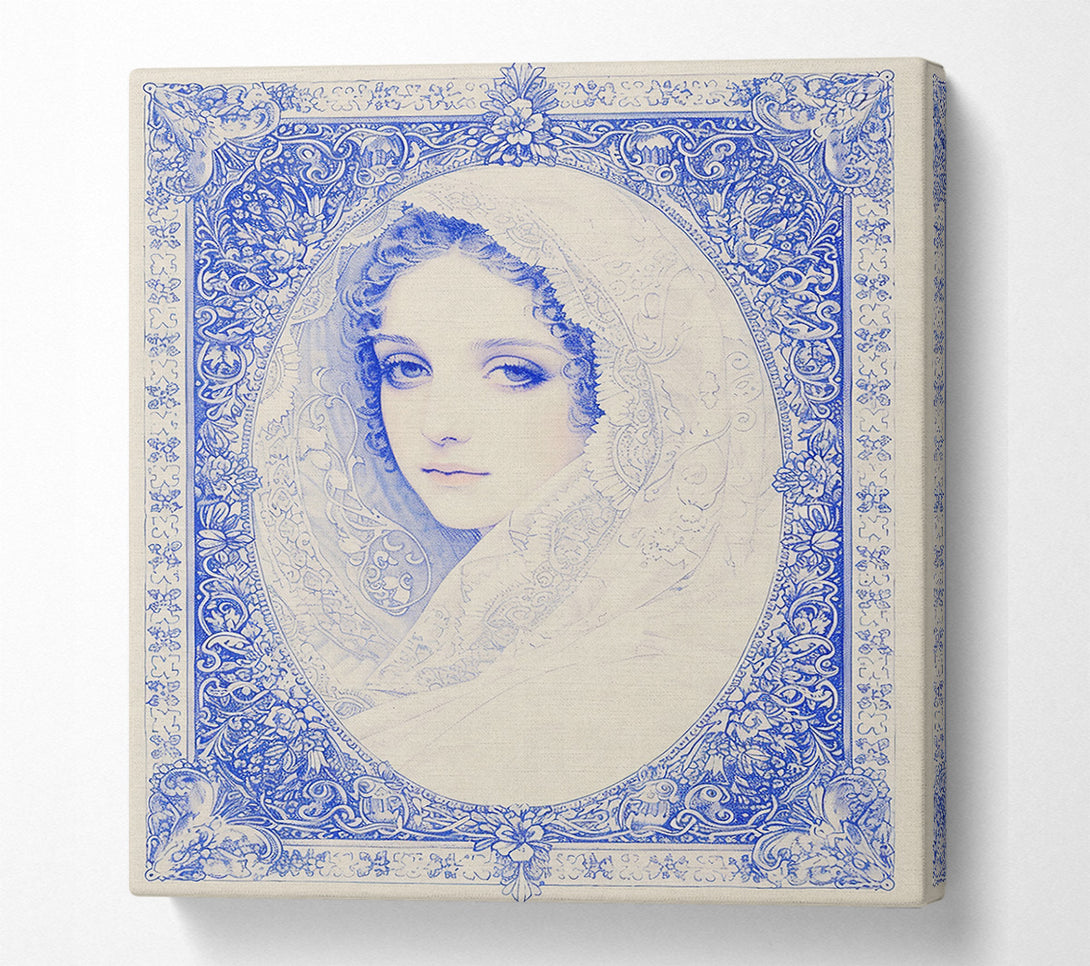  A Canvas Print of Cerulean Veil Portrait Canvas Art