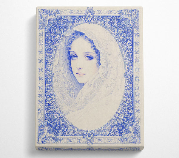  A Canvas Print of Cerulean Veil Portrait Canvas Art