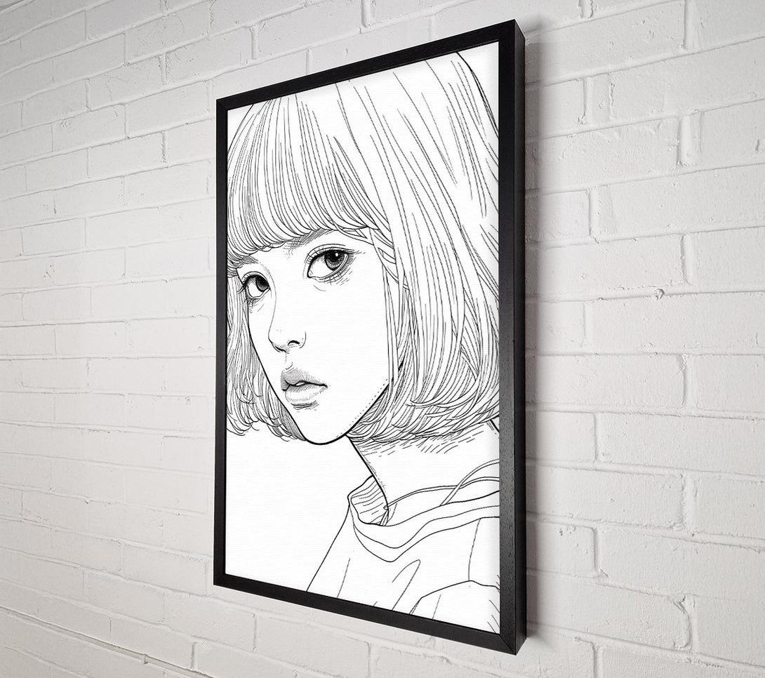  A Canvas Print of White Lines Gaze Canvas Print