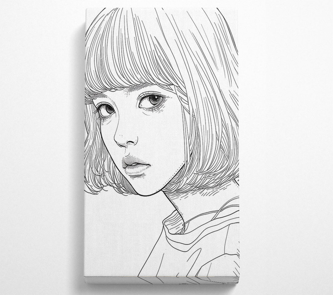  A Canvas Print of White Lines Gaze Canvas Print