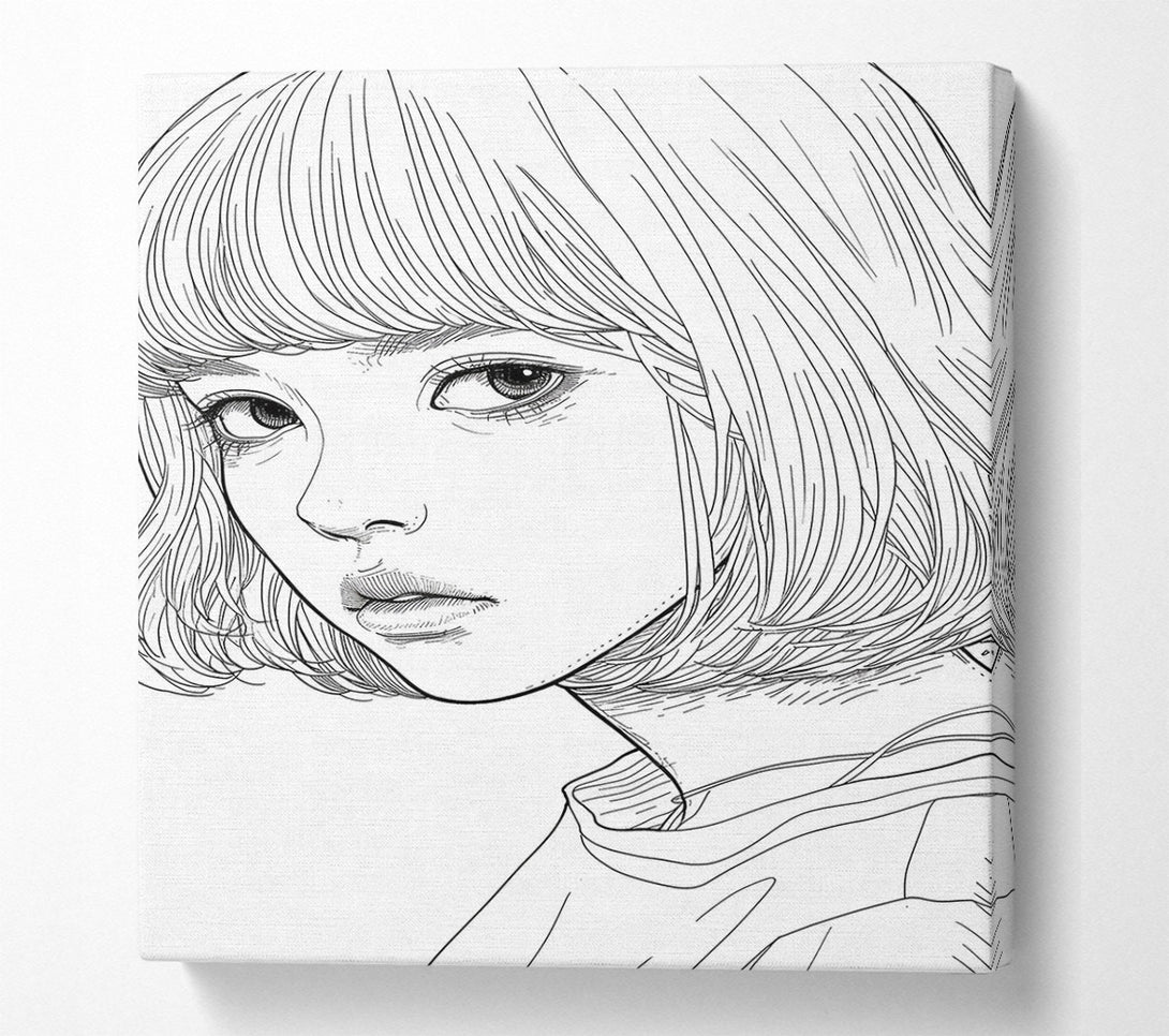  A Canvas Print of White Lines Gaze Canvas Print