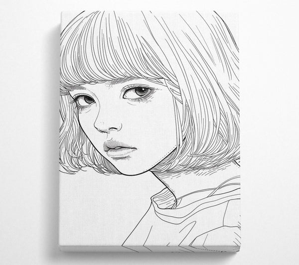  A Canvas Print of White Lines Gaze Canvas Print