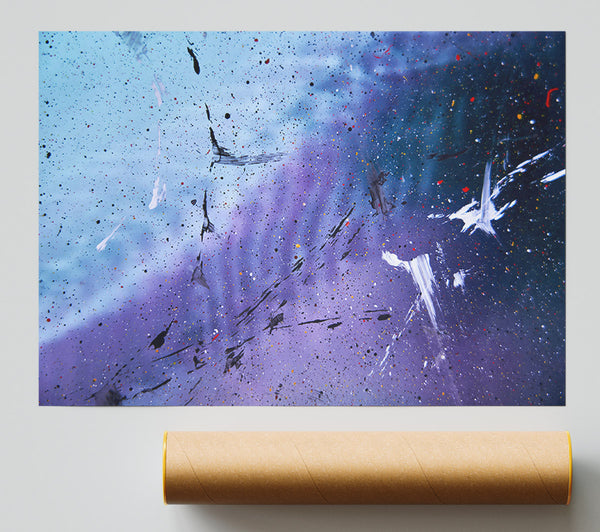 Purple Cosmic Splashes Giclee Print