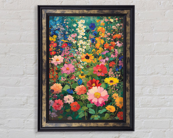 Colourful Spring Flowers Framed Print