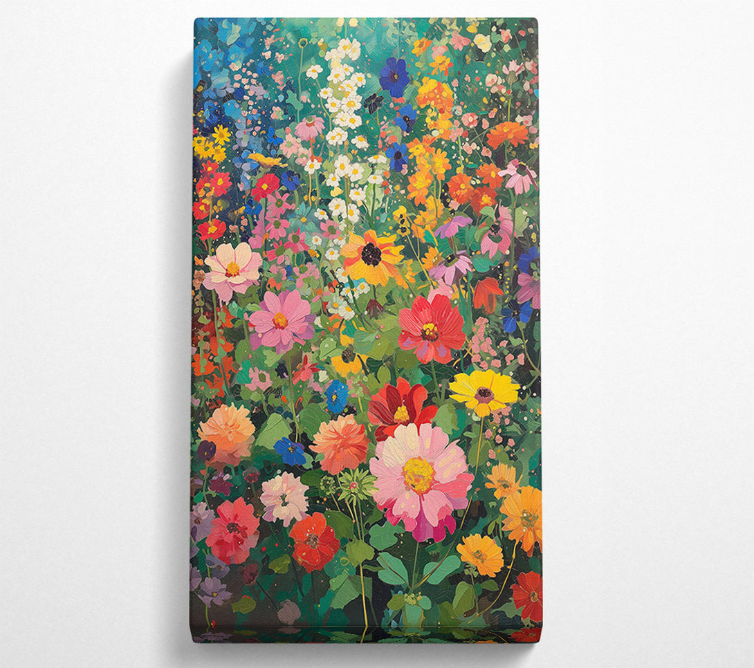  A Canvas Print of Colourful Spring Flowers Canvas Print