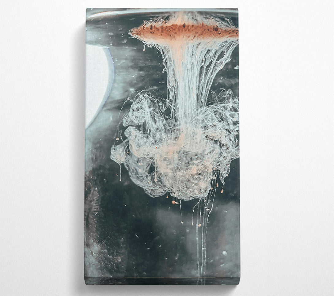  A Canvas Print of White Ink Eruption Canvas Print