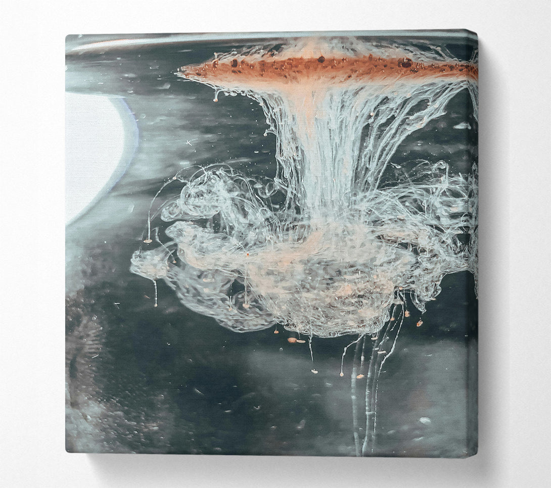  A Canvas Print of White Ink Eruption Canvas Print