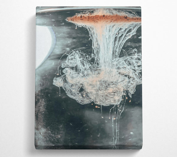  A Canvas Print of White Ink Eruption Canvas Print