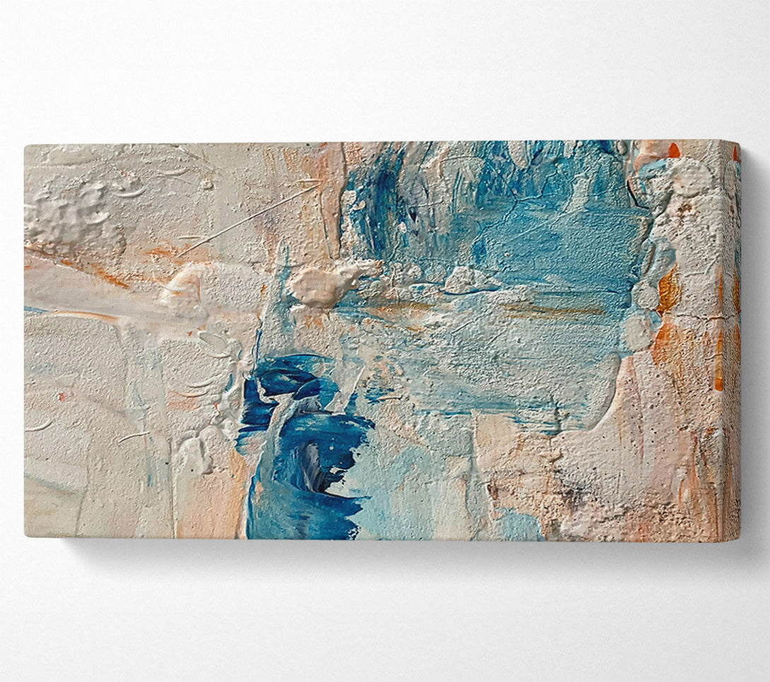  A Canvas Print of Cerulean Abstract Layers Canvas Art