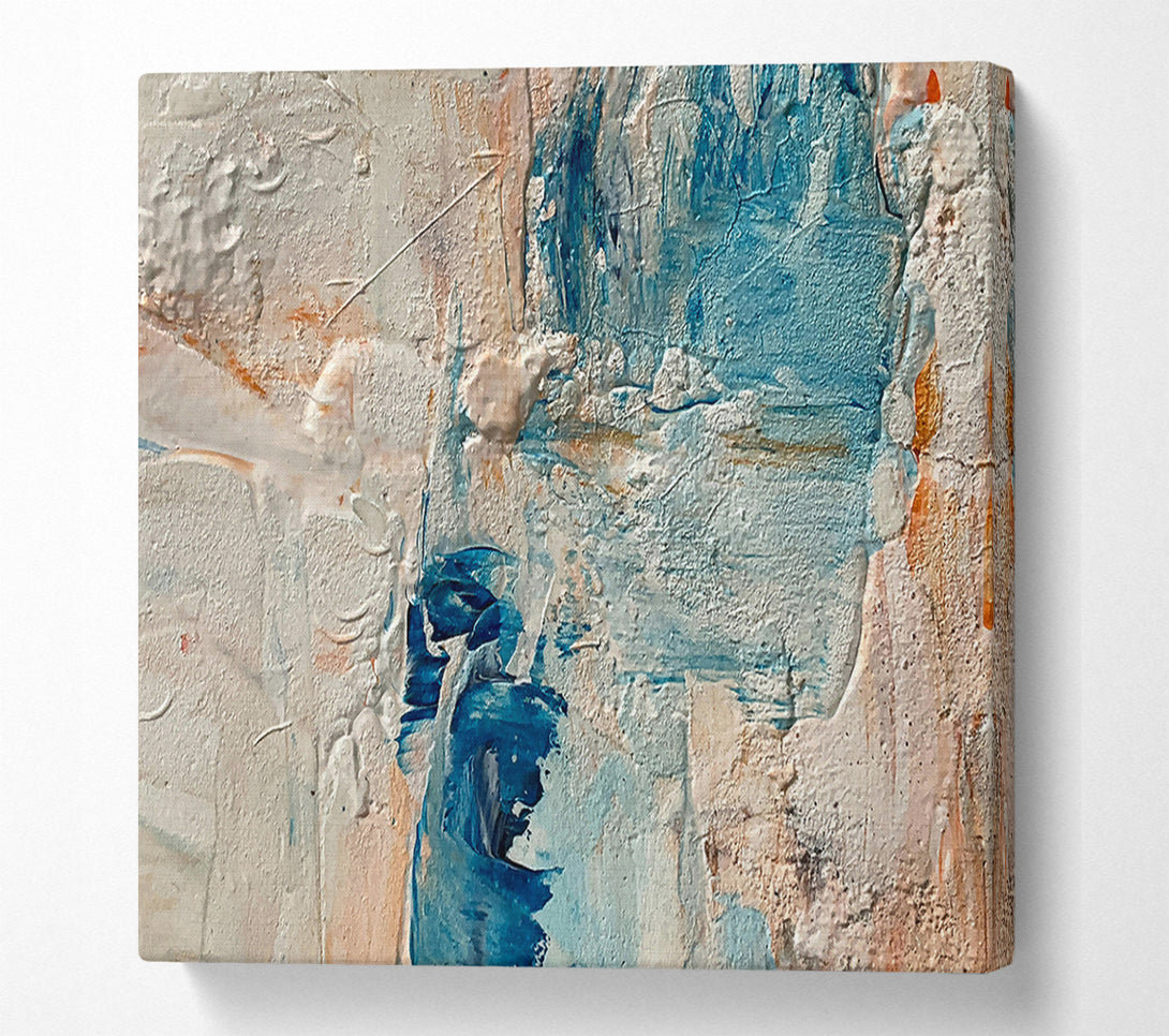  A Canvas Print of Cerulean Abstract Layers Canvas Art