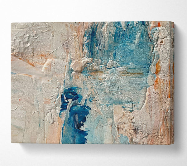  A Canvas Print of Cerulean Abstract Layers Canvas Art