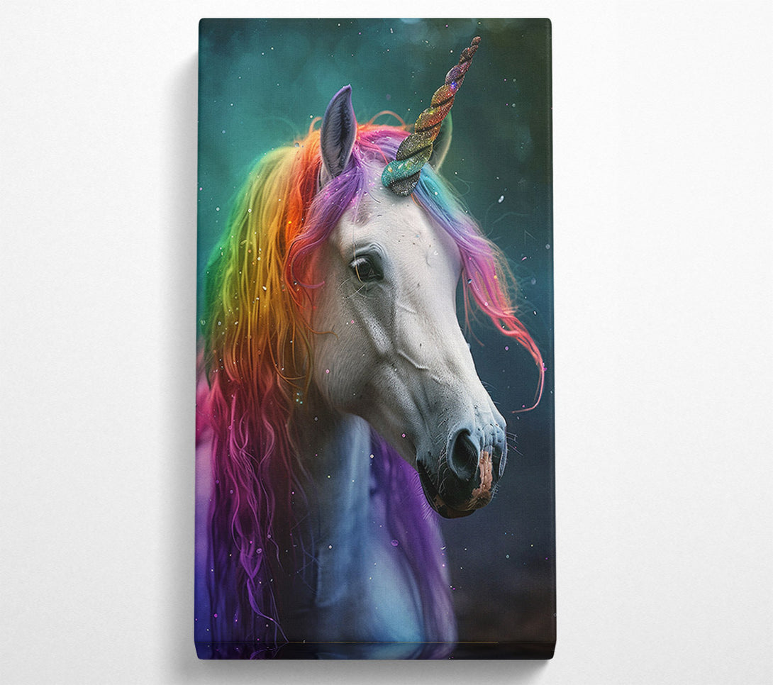  A Canvas Print of Colourful Unicorn Cute Canvas Wall Art