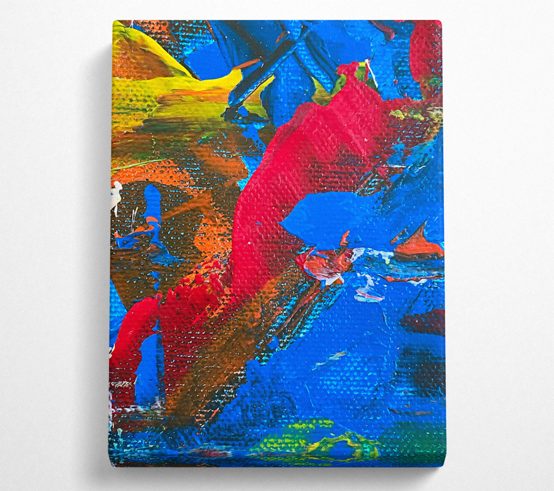  A Canvas Print of Azure Abstract Expressionism Canvas Art