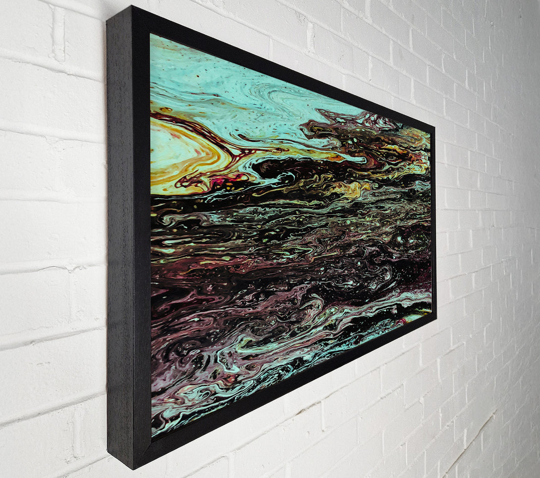  A Canvas Print of Teal Cosmic Flow Canvas Print