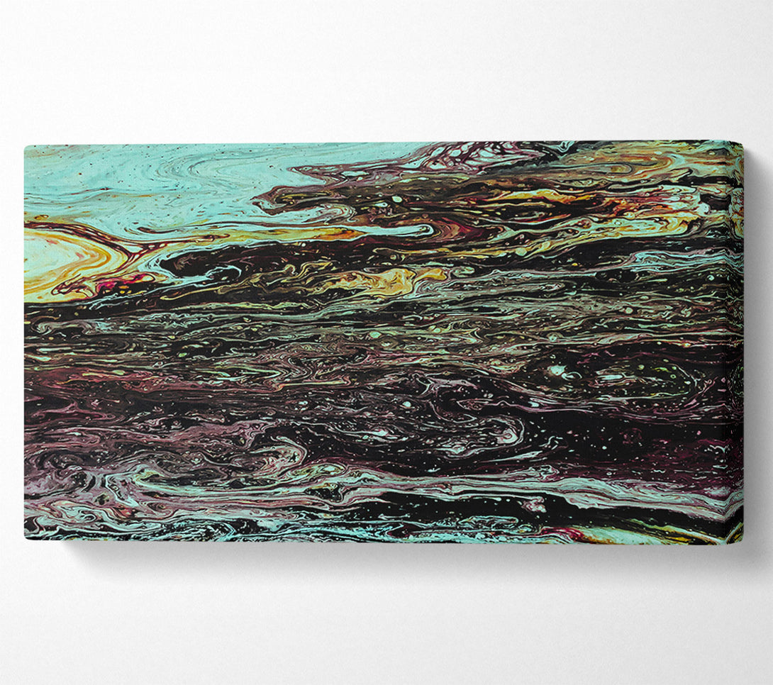  A Canvas Print of Teal Cosmic Flow Canvas Print
