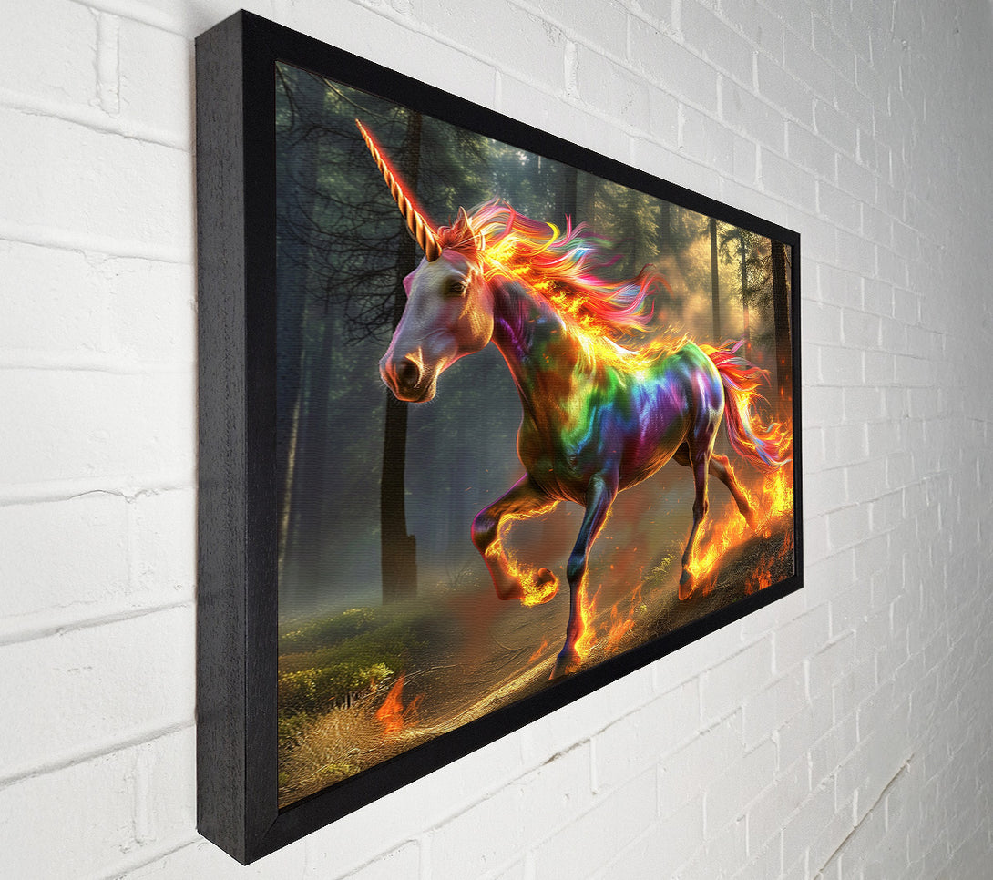  A Canvas Print of Colourful Unicorn Canvas Art