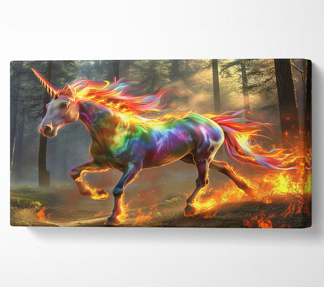  A Canvas Print of Colourful Unicorn Canvas Art