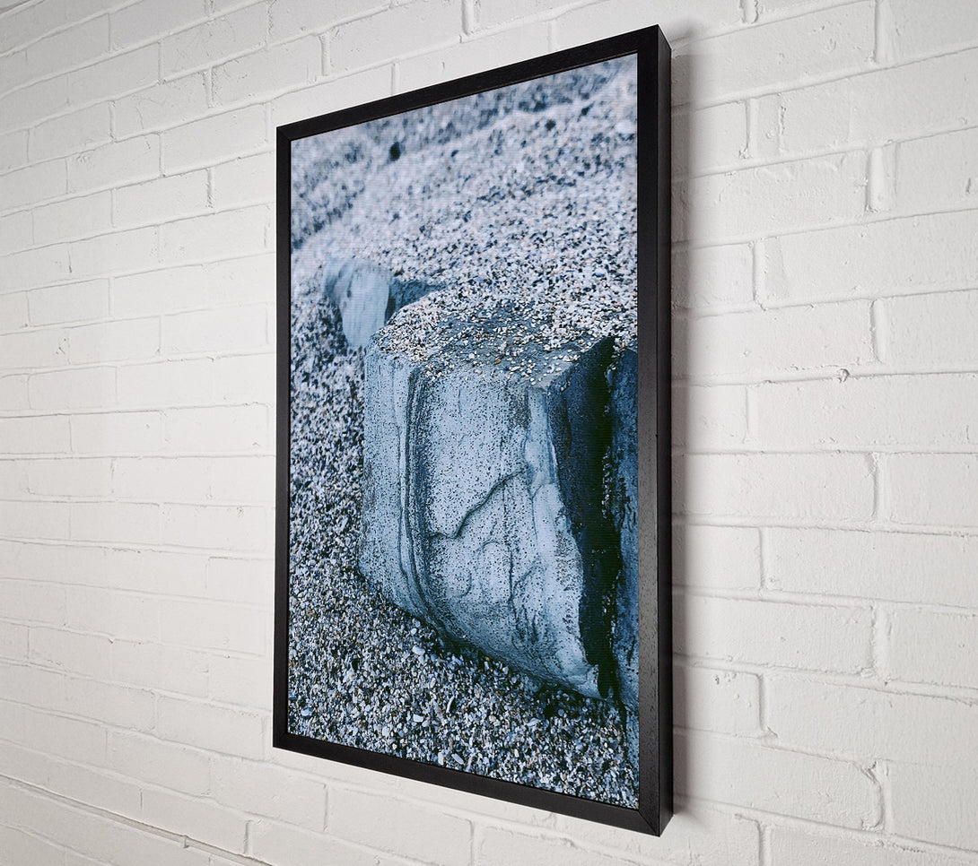  A Canvas Print of Gray Stone On Sand Canvas Art