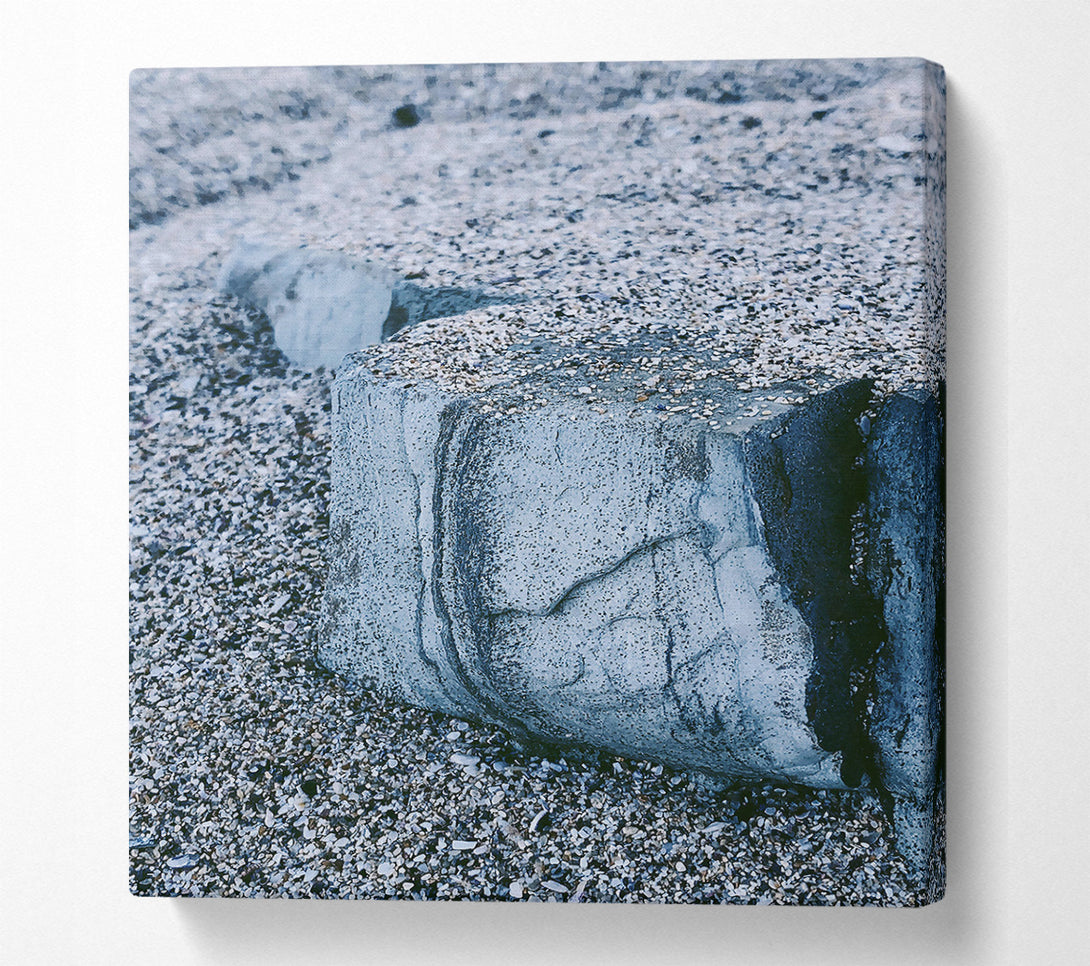  A Canvas Print of Gray Stone On Sand Canvas Art