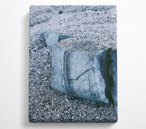  A Canvas Print of Gray Stone On Sand Canvas Art