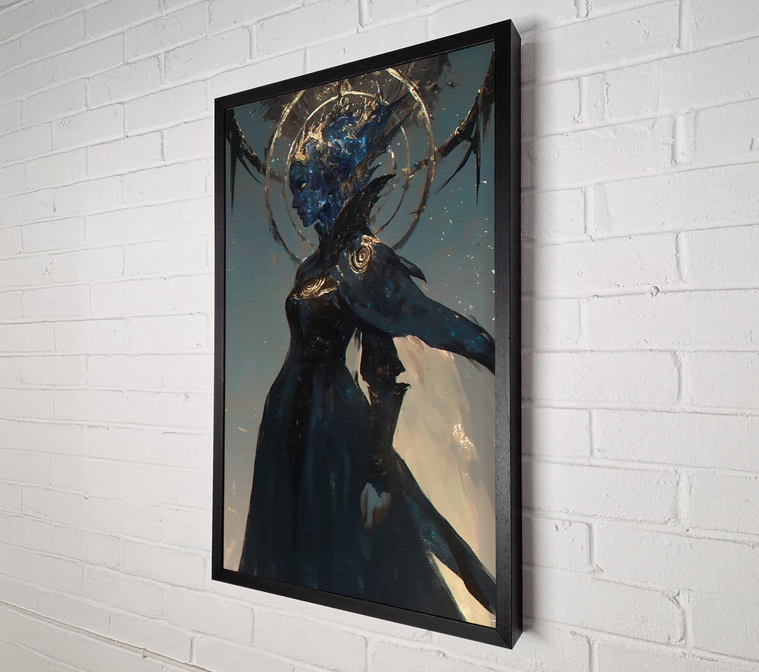  A Canvas Print of Azure Celestial Guardian Canvas Wall Art
