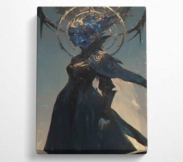 A Canvas Print of Azure Celestial Guardian Canvas Wall Art
