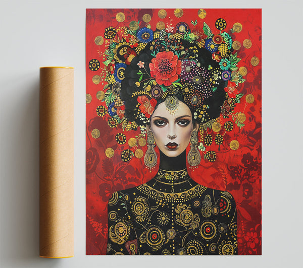 Red Blooming Beauty Print