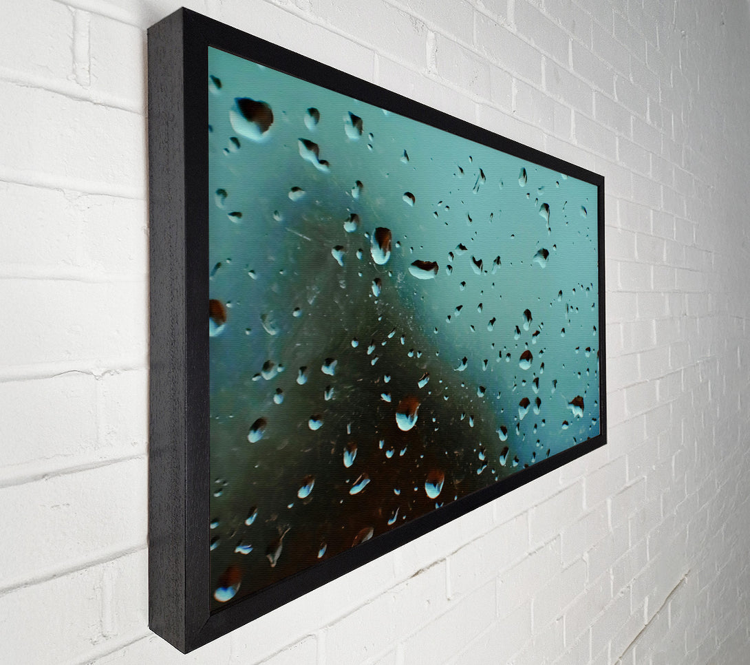  A Canvas Print of Teal Rain Drops Canvas Print