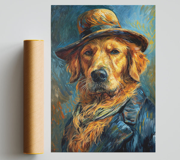 Golden Gentleman'S Gaze Giclee Print