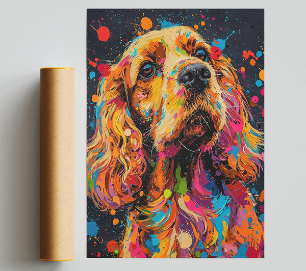 Golden Splash Of Color Print