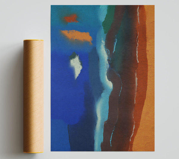 Azure Coastal Dreams Print