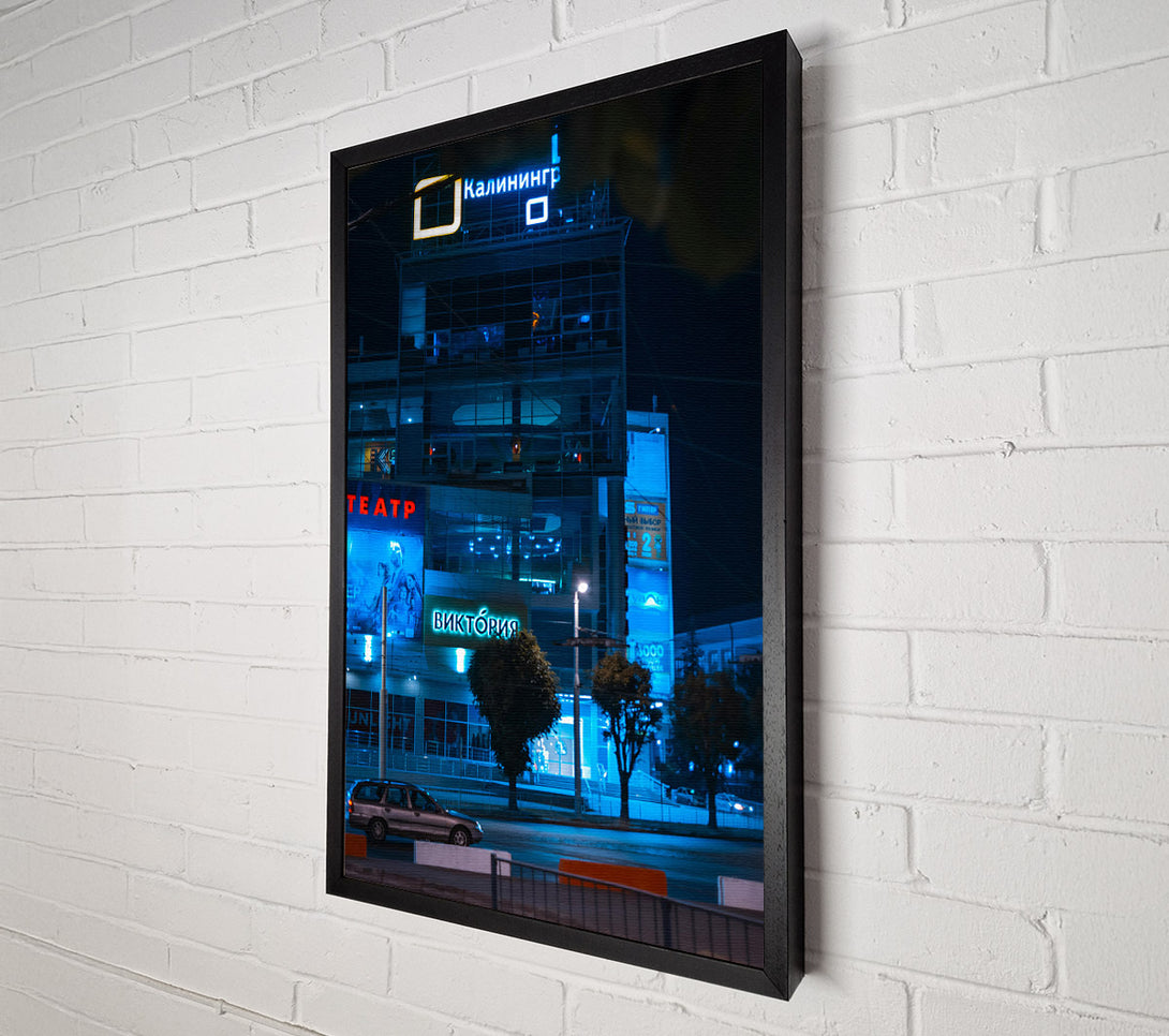  A Canvas Print of Azure City Lights Canvas Print
