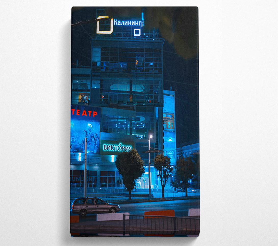  A Canvas Print of Azure City Lights Canvas Print